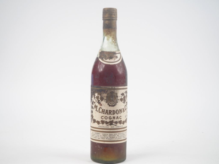 1 VIEILLE BOUTEILLE COGNAC *** M. CHARDON   C° - MENTION ETAT Français