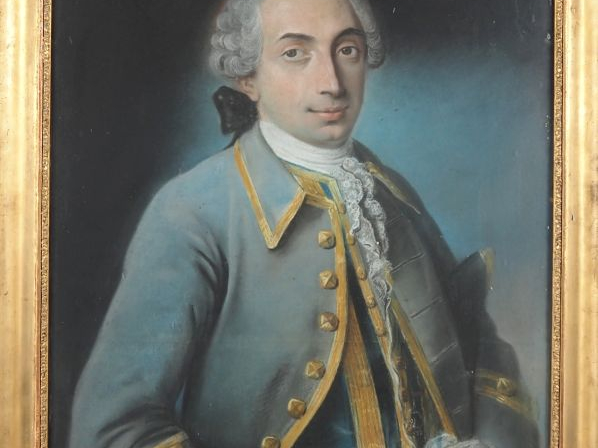 Ecole française fin XVIIIème début XIXème. "portrait d'homme au jabot"