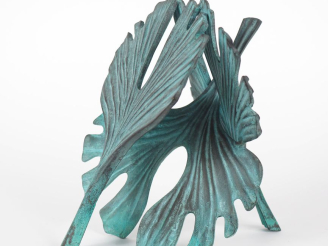 Vente aux enchères Bernard JOBIN. "Parcours d'éternité". Sujet en bronze à patine verte. 