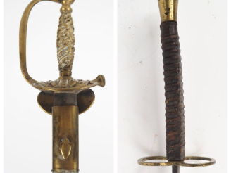 Vente aux enchères Épée de sous-officier de gendarmerie modèle 1872.  Monture en laiton, 