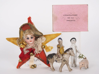 Vente aux enchères Lot de petits jouets fin 19eme comprenant sujet de biscuit et porcelai