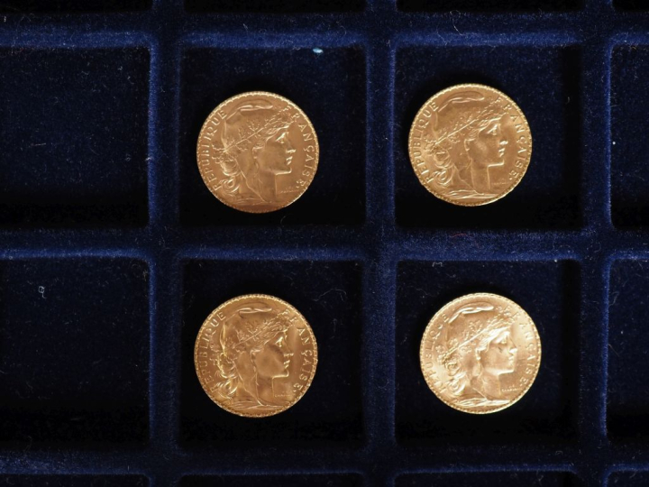 Quatre pièces de 20 Francs or, 1914. FRAIS ACHETEURS 10% HT.