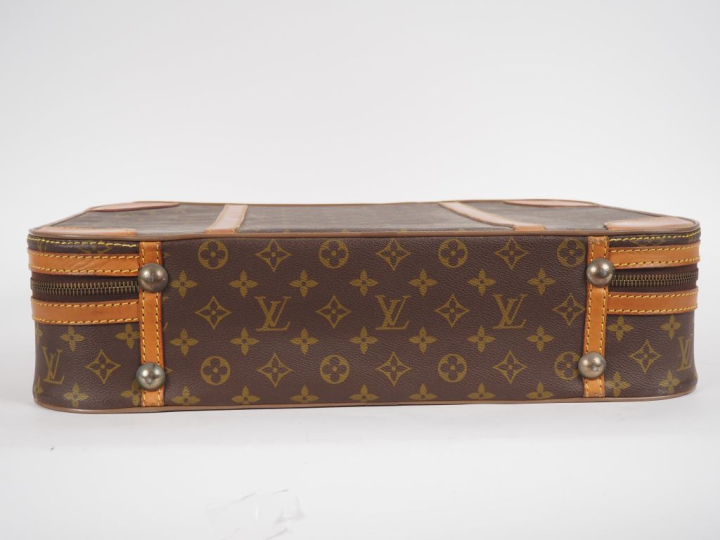 LOUIS VUITTON  Valise RUBAN BLEU (c 1975) de la série STRATOS demi-sou