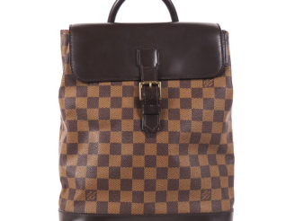 Vente aux enchères LOUIS VUITTON  Sac SOHO (c 2010)  en toile damier ébène et cuir ébène.
