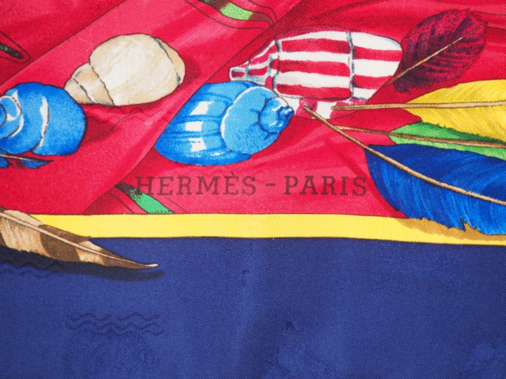 HERMES, Paris Carré de soie, modèle "Christophe Colomb découvre l'Amér