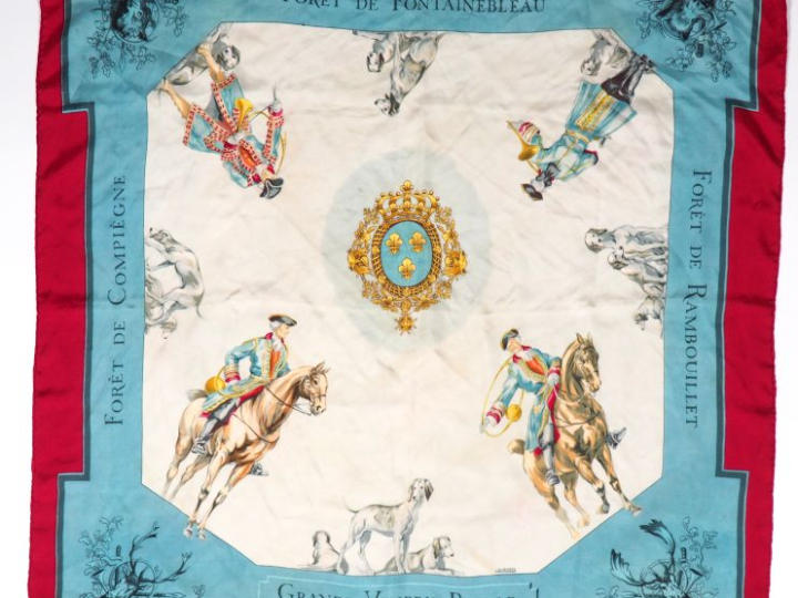HERMES, Paris Carré de soie, modèle "Grande Venerie Royale" Design par