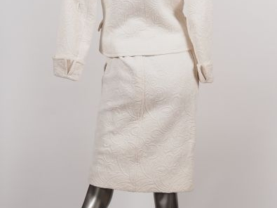 SAINT LAURENT, Rive Gauche Tailleur veste jupe en coton (58%), laine (