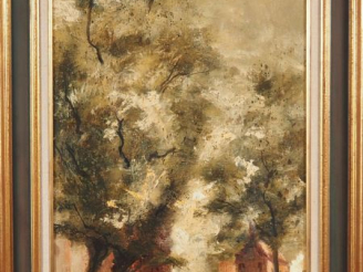 Vente aux enchères STEINLEN.  "le pont gris" Huile sur toile, signée en bas à gauche Dim.