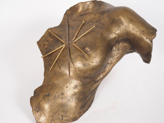 Vente aux enchères TAKIS.  "Magnetic Evidence 1983" Bronze Signé  Art Curial Diffusion nu