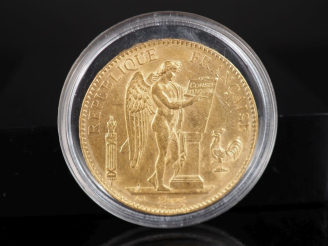 Vente aux enchères Pièce de 100 Francs or, République Française, 1886-A.  FRAIS ACHETEURS