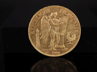 Vente aux enchères Pièce de 100 Francs or, République Française, 1901-A.  FRAIS ACHETEURS