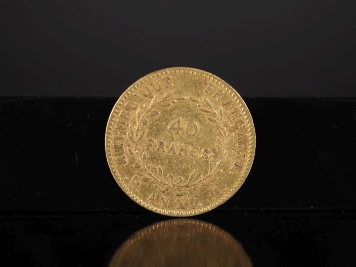 Pièce de 40 Francs or, Napoléon Premier Consul, An XI-A. FRAIS ACHETEU