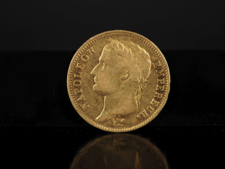 Vente aux enchères Pièce de 40 Francs or, Napoléon Empereur, 1810-W. FRAIS ACHETEURS 10% 