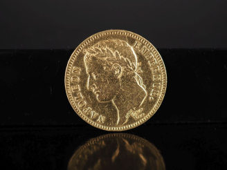 Vente aux enchères Pièce de 40 Francs or, Napoléon Empereur, 1813-A. FRAIS ACHETEURS 10% 