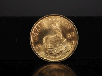 Vente aux enchères Pièce 1/4 Krugerrand or, 1985.  FRAIS ACHETEURS 10% HT.