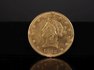 Vente aux enchères Pièce de 10 Dollars or, 1882.  FRAIS ACHETEURS 10% HT.