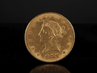 Vente aux enchères Pièce de 10 Dollars, or 1881. FRAIS ACHETEURS 10% HT.