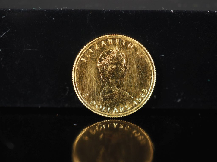 Pièce de 5 Dollars or, Canada, Elizabeth II, 1985.  FRAIS ACHETEURS 10