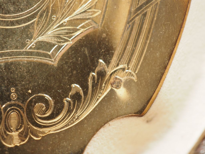 Service à glace de style Louis XVI, en argent et argent doré 925. Comp