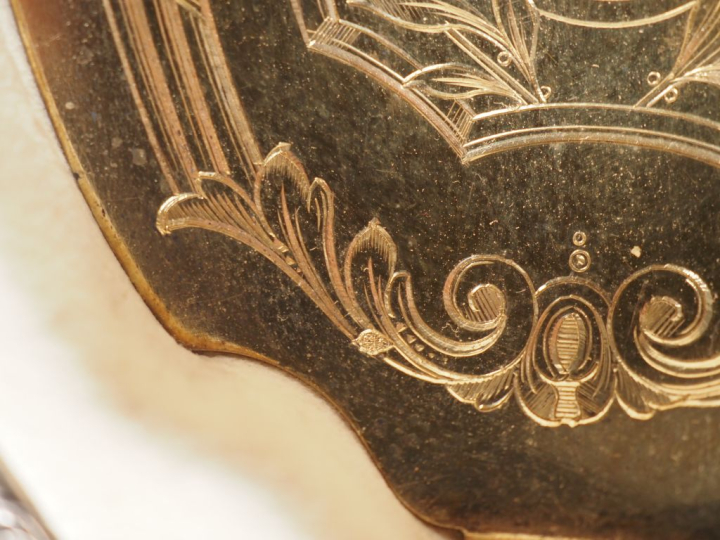 Service à glace de style Louis XVI, en argent et argent doré 925. Comp