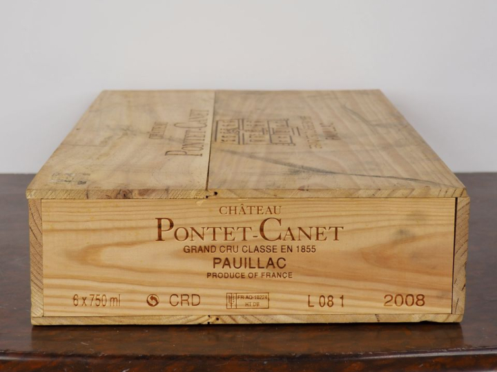 6 BOUTEILLES CHÂTEAU PONTET CANET GCC PAUILLAC - 2008 - CBO - #2