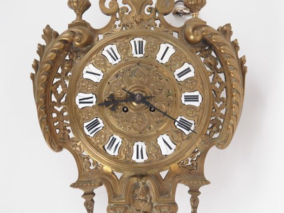 Cartel d'applique Napoléon III en bronze, de style Renaissance, chiffr