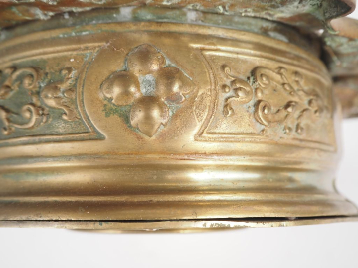 Cartel d'applique Napoléon III en bronze, de style Renaissance, chiffr