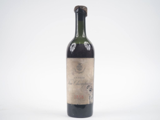 Vente aux enchères 1 VIEILLE BOUTEILLE COGNAC GRAND FINE CHAMPAGNE HÔTEL RITZ - 1858 - NI