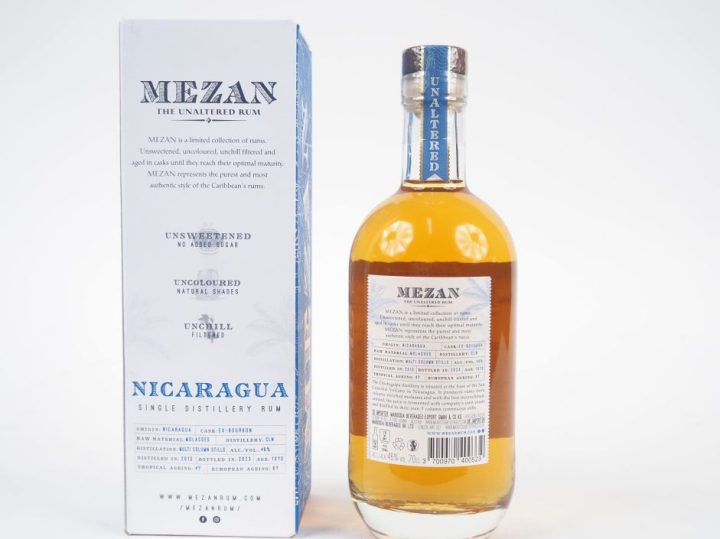 1 BOUTEILLE RHUM MEZAN NICARAGUA 19 YEARS BOTTLE : 0105/2600 46% - 201