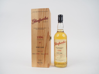 Vente aux enchères 1 BOUTEILLE WHISKY GLENFARCLAS VINTAGE PORT CASK 46% BOTTLE N°61/830 -