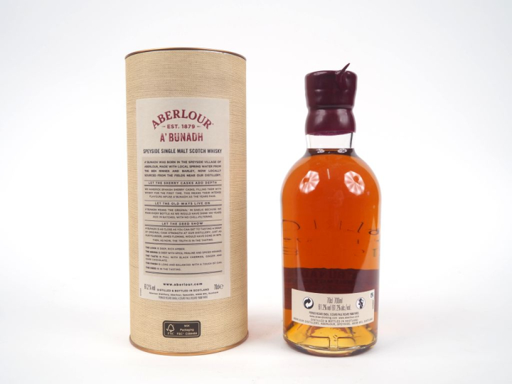 1 BOUTEILLE WHISKY ABERLOUR A'BUNADH BATCH : 069 61,2% - COFFRET 
