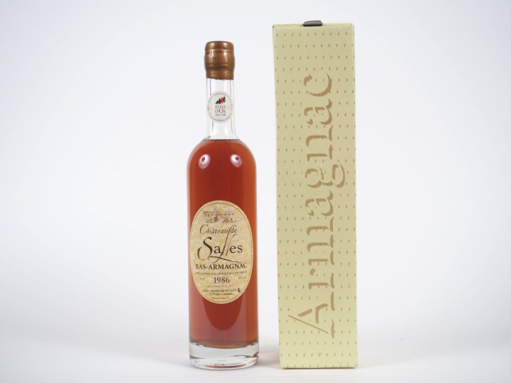 1 BOUTEILLE (50 cl) BAS ARMAGNAC CHÂTEAU DE SALLES - 1986 - COFFRET 