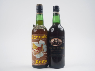 Vente aux enchères 2 BOUTEILLES VDN : 1 BANYULS RENO / 1 MUSCAT DE RIVESALTES 