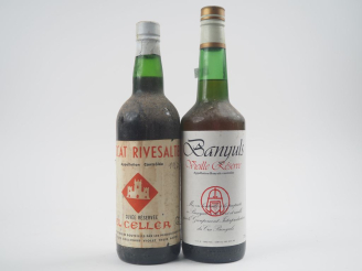 Vente aux enchères 2 BOUTEILLES : 1 BANYULS 'VIEILLE RÉSERVE' / 1 MUSCAT RIVESALTES 'CUVÉ
