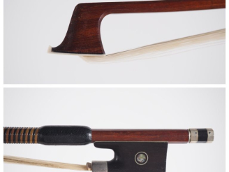 Vente aux enchères Archet de violon d'étude en pernambouc 4/4. Poids. 56 g (à restaurer, 