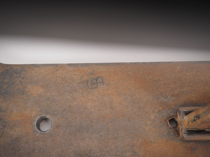 Applique porte torchère en fer forgé. H. 80,5 cm