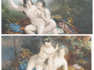 Vente aux enchères RIOULT (d'après). Paire de gravures en couleurs "tu ne l'auras pas" et