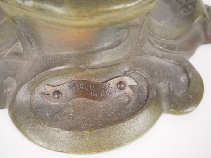 GRISARD.  "Coquette" et "Précieuse" Paire de sujets en régule polychro