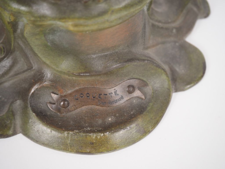 GRISARD.  "Coquette" et "Précieuse" Paire de sujets en régule polychro