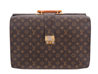 Vente aux enchères Louis VUITTON. Serviette porte documents à soufflets avec ouverture « 