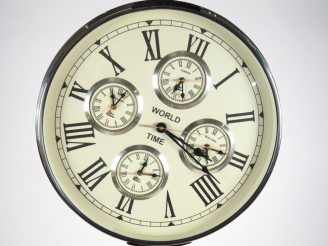 Vente aux enchères Horloge sur trépied "World time" London New York Hong kong Tokyo  Diam