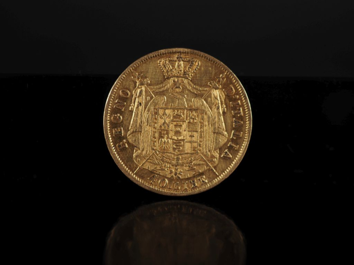 Pièce de 40 Lire or, Napoleone Imperatore, Italie, 1810-M. FRAIS ACHET