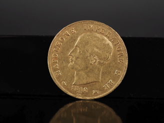 Vente aux enchères Pièce de 40 Lire or, Napoleone Imperatore, Italie, 1812-M.  FRAIS ACHE