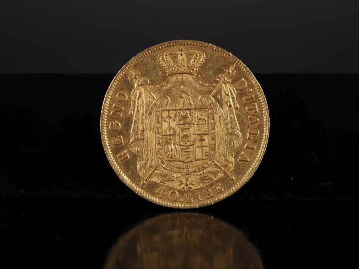 Pièce de 40 Lire or, Napoleone Imperatore, Italie, 1812-M. FRAIS ACHET
