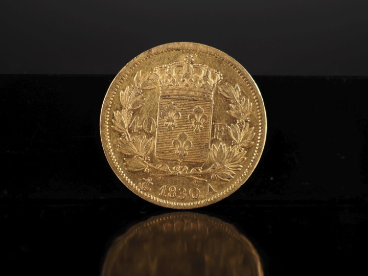 Pièce de 40 Francs or, Charles X, Roi de France, 1830-A. FRAIS ACHETEU