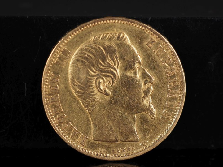 Pièce de 20 Francs or, Napoléon III Empereur, 1853-A.  FRAIS ACHETEURS