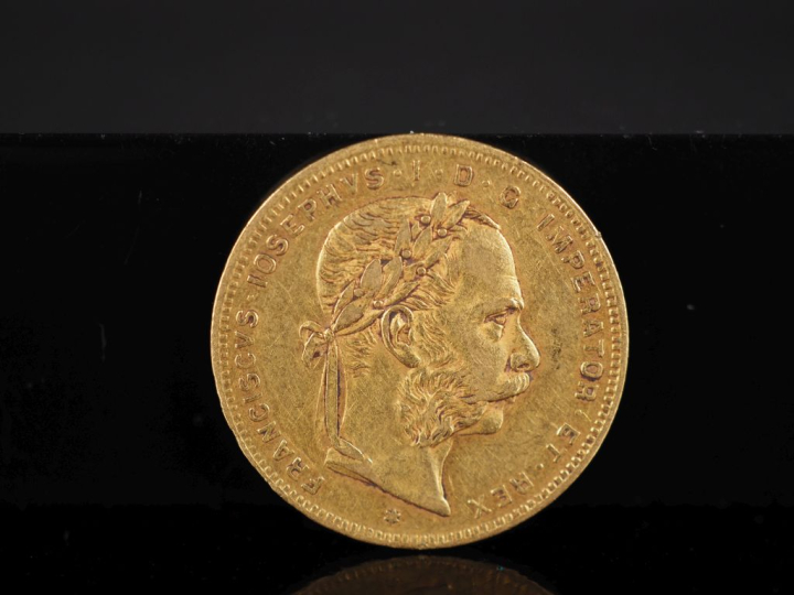 Pièce de 8 Florin/20 Francs or, François-Joseph I, 1878. FRAIS ACHETEU