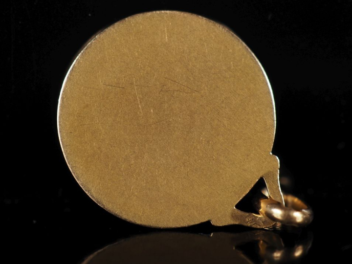 AMENGUAL Médaille religieuse en or jaune 750, figurant Saint Christoph