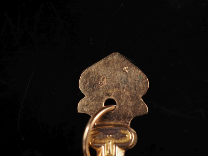Pendentif en forme de croix en or jaune 585, à décor double faces de l