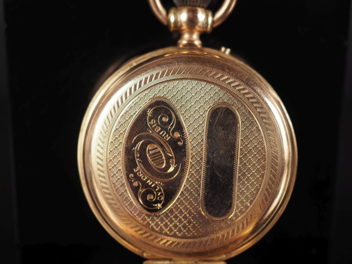 Montre de gousset Napoléon III en or jaune 750. Cadran à chiffres roma